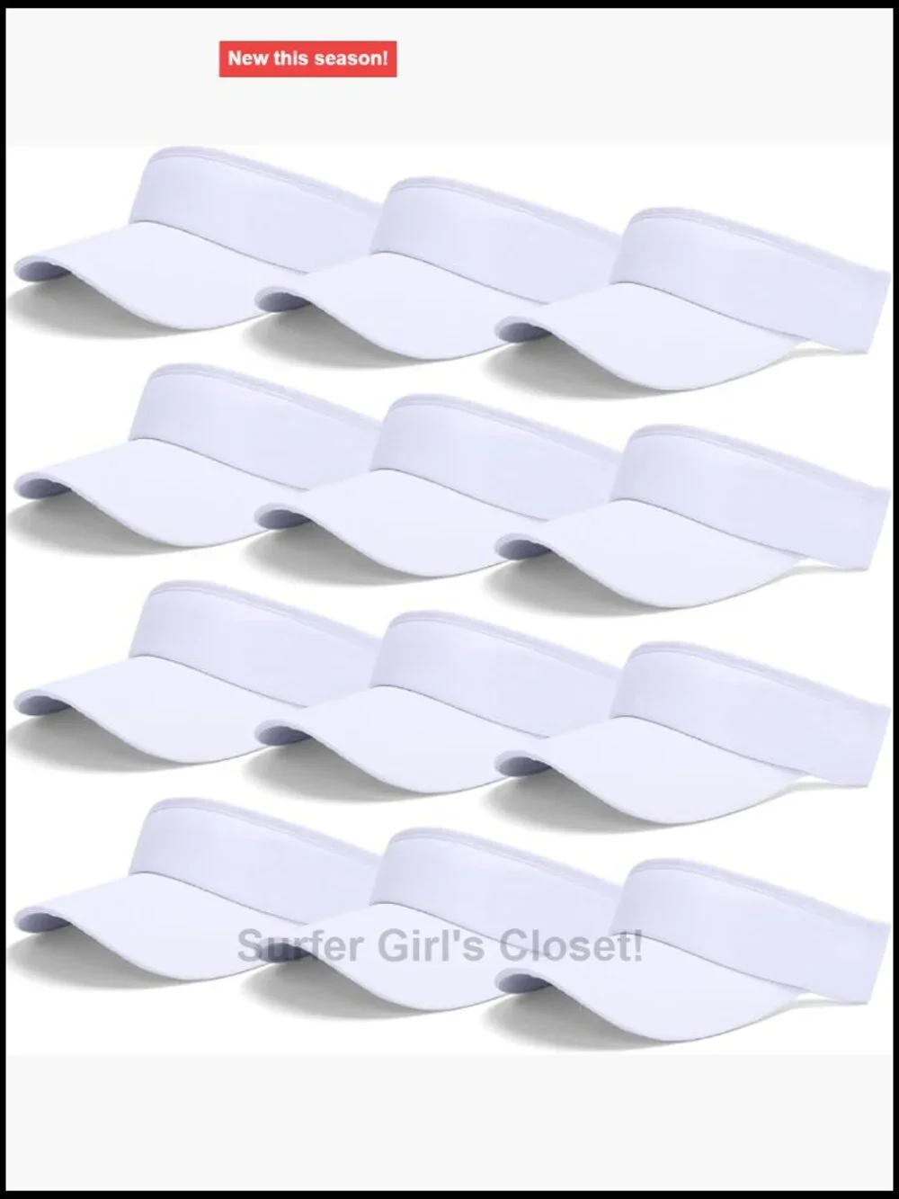 12 Pack Adjustable Sun Visor Hats for Women Men Sport Sun Protection